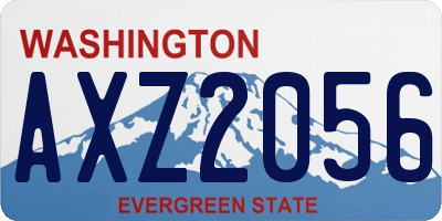 WA license plate AXZ2056