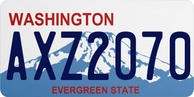 WA license plate AXZ2070