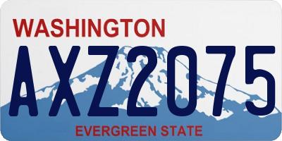 WA license plate AXZ2075