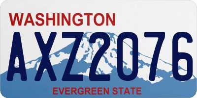 WA license plate AXZ2076