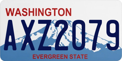 WA license plate AXZ2079