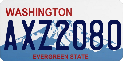 WA license plate AXZ2080