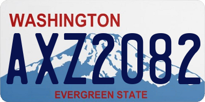 WA license plate AXZ2082