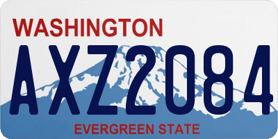 WA license plate AXZ2084
