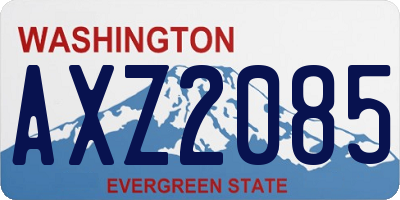 WA license plate AXZ2085