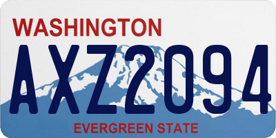WA license plate AXZ2094
