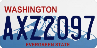 WA license plate AXZ2097