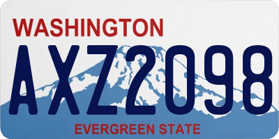 WA license plate AXZ2098