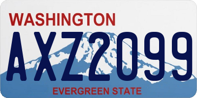 WA license plate AXZ2099