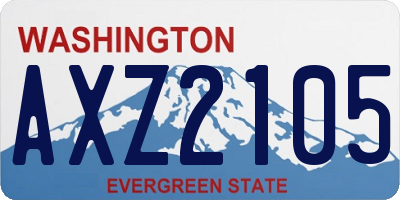 WA license plate AXZ2105