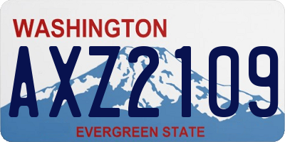 WA license plate AXZ2109