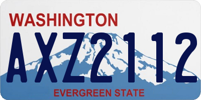 WA license plate AXZ2112