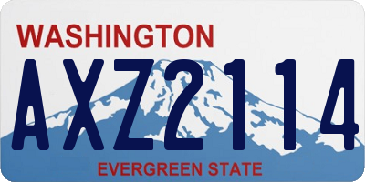 WA license plate AXZ2114