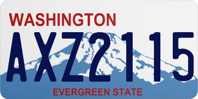 WA license plate AXZ2115