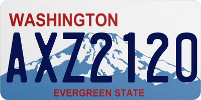 WA license plate AXZ2120