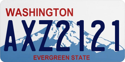 WA license plate AXZ2121