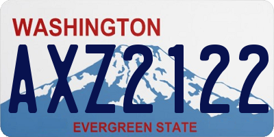 WA license plate AXZ2122