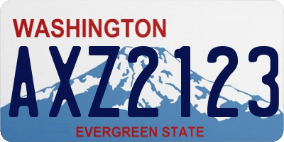 WA license plate AXZ2123