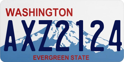 WA license plate AXZ2124