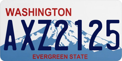 WA license plate AXZ2125