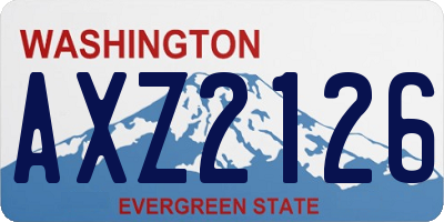 WA license plate AXZ2126