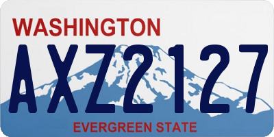 WA license plate AXZ2127