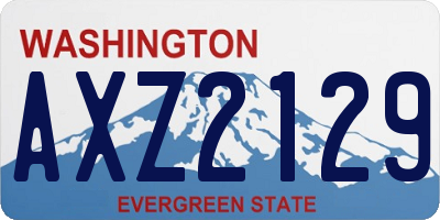 WA license plate AXZ2129