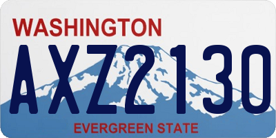 WA license plate AXZ2130
