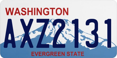 WA license plate AXZ2131