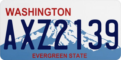 WA license plate AXZ2139