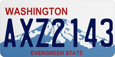 WA license plate AXZ2143