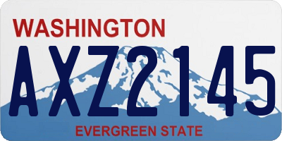 WA license plate AXZ2145