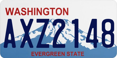 WA license plate AXZ2148