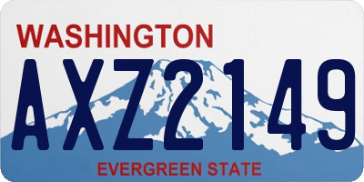 WA license plate AXZ2149