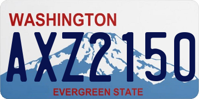 WA license plate AXZ2150