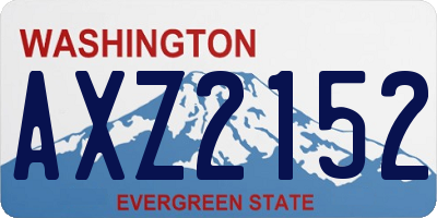 WA license plate AXZ2152