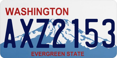 WA license plate AXZ2153