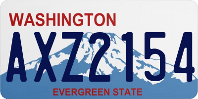 WA license plate AXZ2154