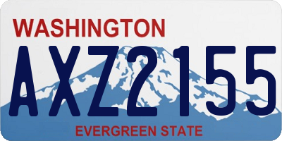 WA license plate AXZ2155