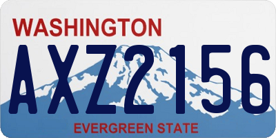 WA license plate AXZ2156