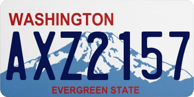 WA license plate AXZ2157
