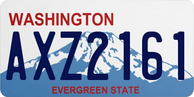 WA license plate AXZ2161