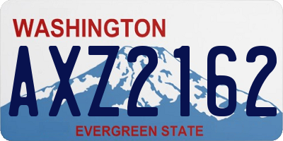 WA license plate AXZ2162