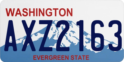 WA license plate AXZ2163