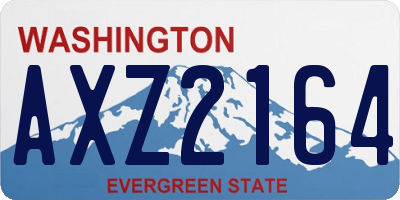 WA license plate AXZ2164