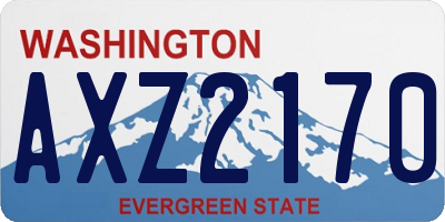 WA license plate AXZ2170