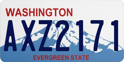 WA license plate AXZ2171