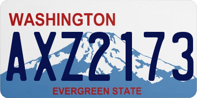 WA license plate AXZ2173