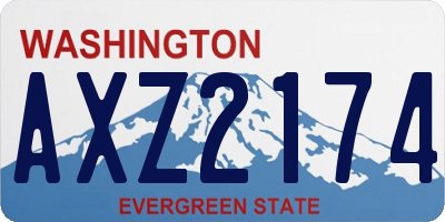 WA license plate AXZ2174