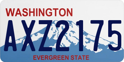 WA license plate AXZ2175